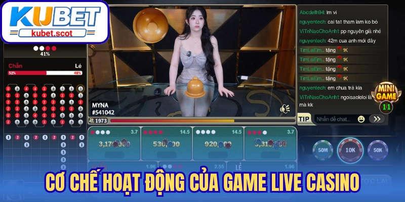 Cơ chế hoạt động của hệ thống game live casino